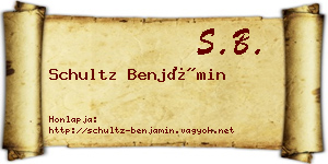 Schultz Benjámin névjegykártya