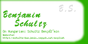 benjamin schultz business card